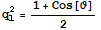 q_1^2 = (1 + Cos[ϑ])/2