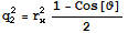 q_2^2 = r_x^2 (1 - Cos[ϑ])/2