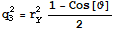 q_3^2 = r_y^2 (1 - Cos[ϑ])/2