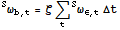 ^Sω_ (b, t) = ζUnderscript[∑, t] ^Sω_ (ε, t) Δt