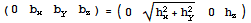 ({{0, b_x, b_y, b_z}}) = ({{0, (h_x^2 + h_y^2)^(1/2), 0, h_z}})