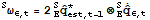 ^Sω_ (ε, t) = 2_E^SOverscript[q,^] _ (est, t - 1)^* ⊗_E^SOverscript[q, Overscript[^, .]] _ (ε, t)