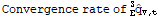 Convergence rate of_E^SOverscript[q,^] _ (∇, t)