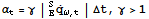 α_t = γ | _E^SOverscript[q, .] _ (ω, t) | Δt, γ>1