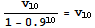 v_10/(1 - 0.9^10) = v_10